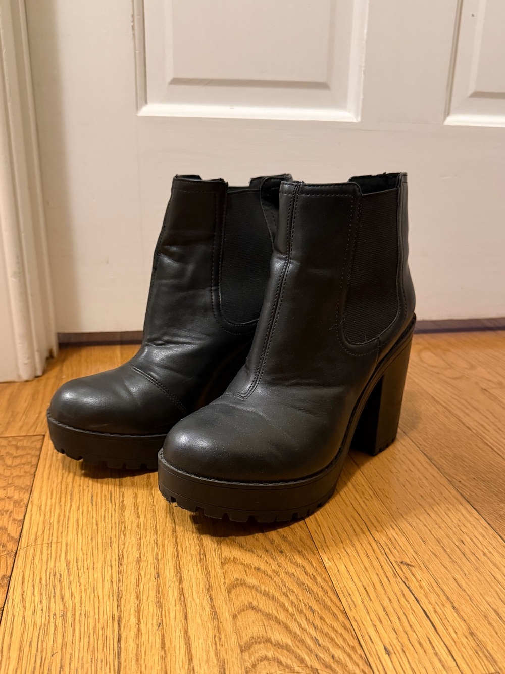 Women's Black Platform Ankle Boots